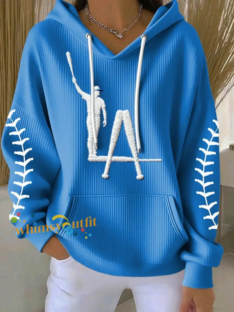 Baseball World Series Champions 2025 Print Casual Hoodie Blue / S