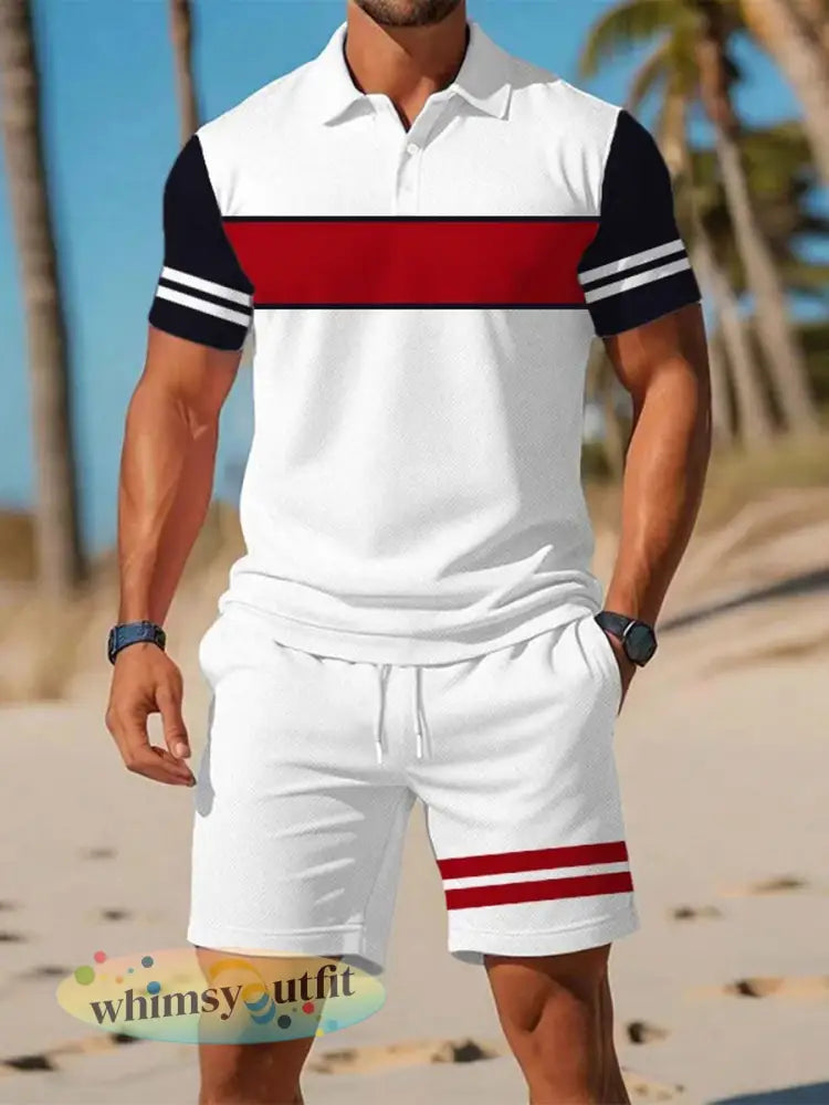 Casual zakelijke poloset met korte mouwen voor heren - Wit / S