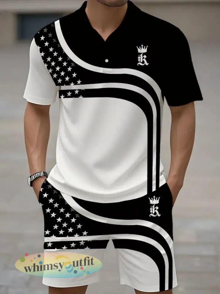 Casual zakelijke poloset met korte mouwen voor heren - Zwart / S