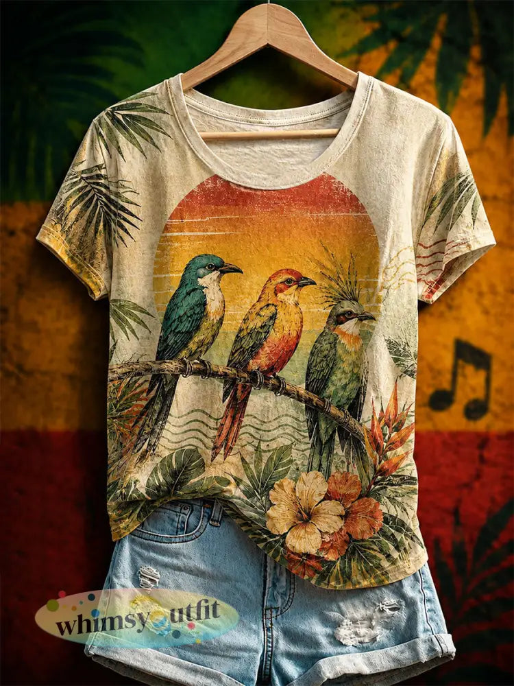 Dames‘Elke kleine ding komt goed’-geprinte casual T-shirt - als foto / S
