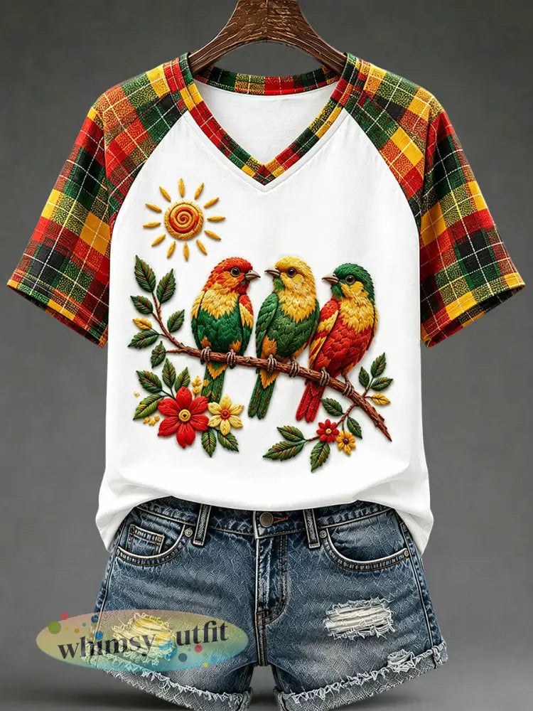 Dames‘Elke kleine ding komt goed’-geprinte casual T-shirt - Wit / S