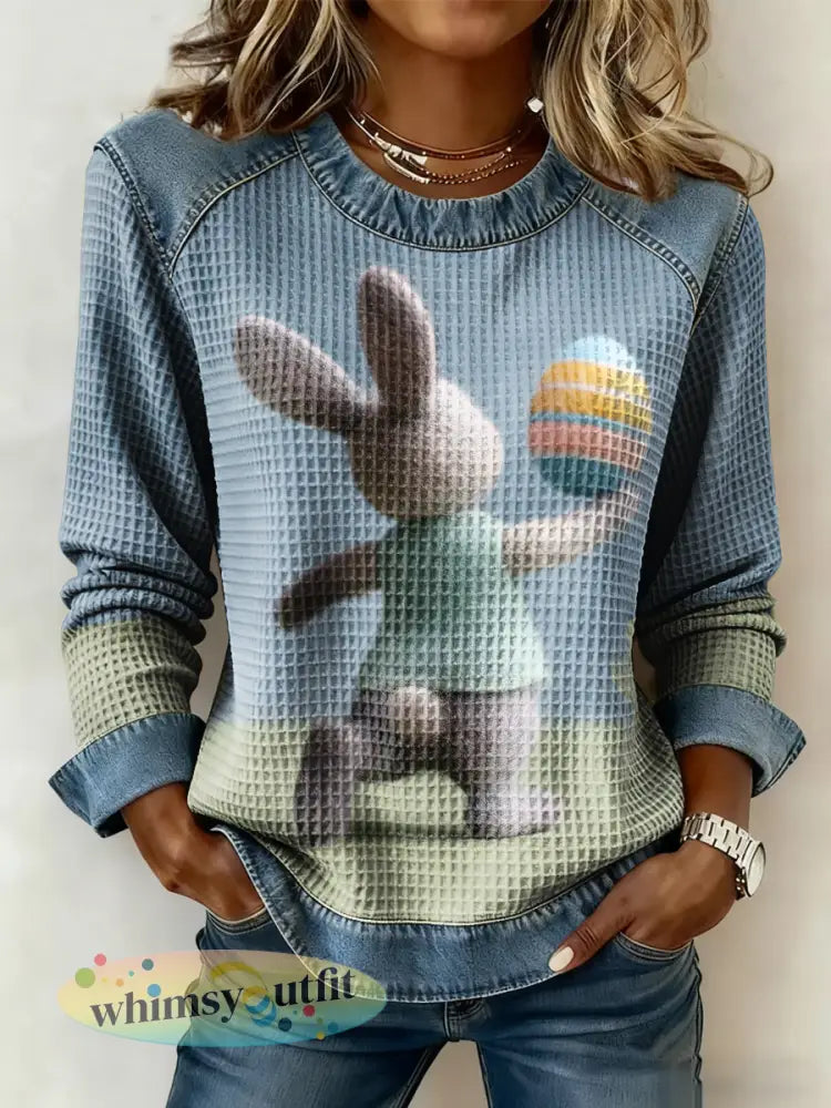 Dameshaas Paasjenim Patchwork Top - als foto / S