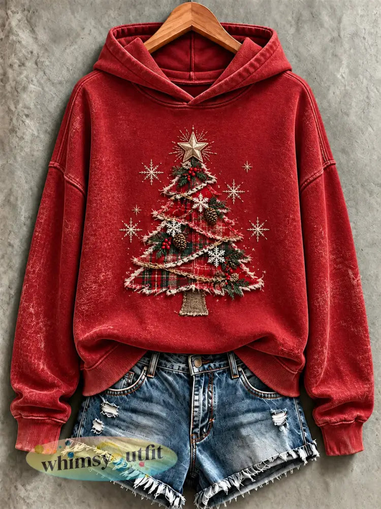 Dameskerstsweatshirt met print - als foto / S