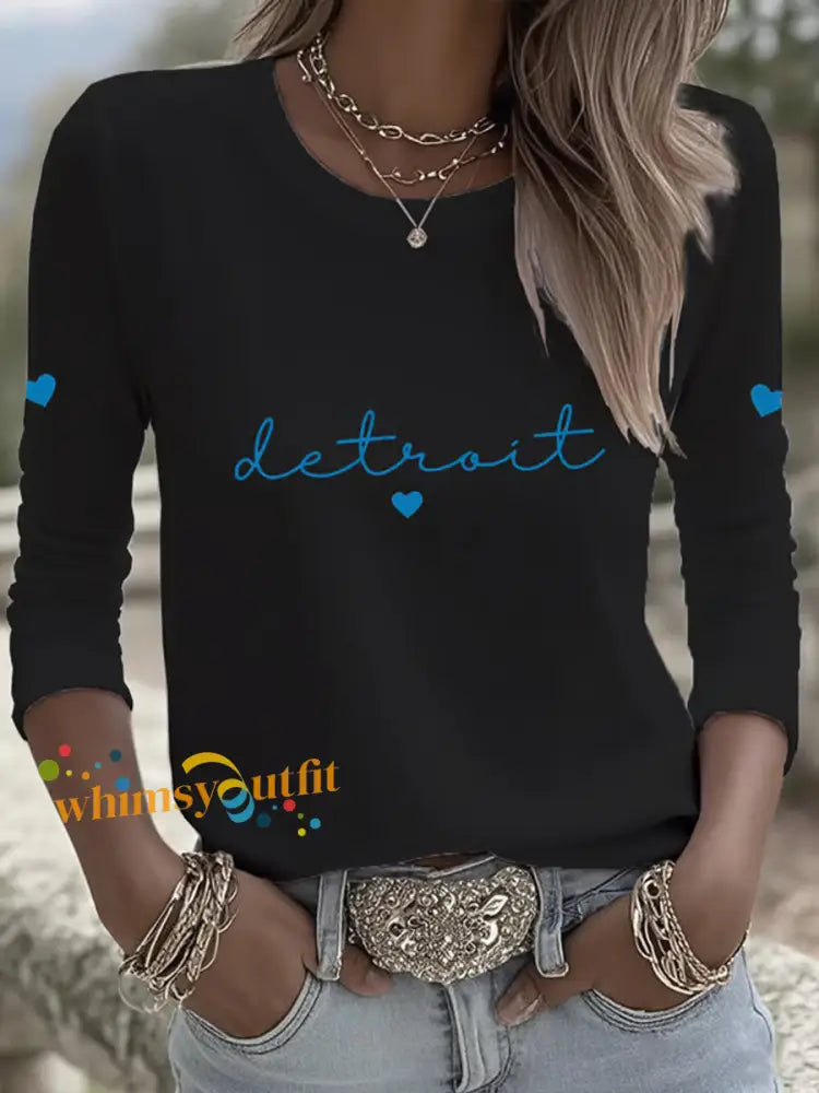Football Fans Lovers Gameday Casual Long Sleeve T Shirt Black / S