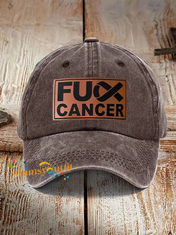 FUCK cancer awareness unisex hats Coffee / ONE