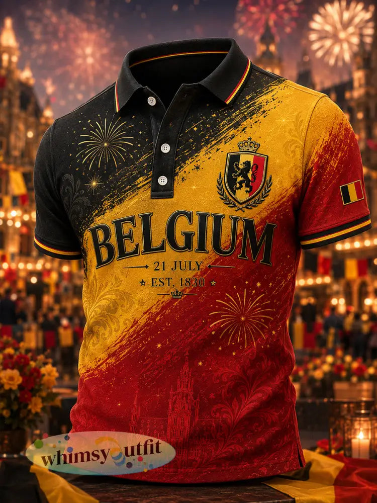 Gepersonaliseerd poloshirt met korte mouwen voor de Nationale Dag van de Mannen - A / S