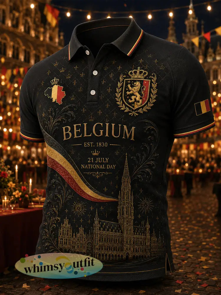 Gepersonaliseerd poloshirt met korte mouwen voor de Nationale Dag van de Mannen - A / S