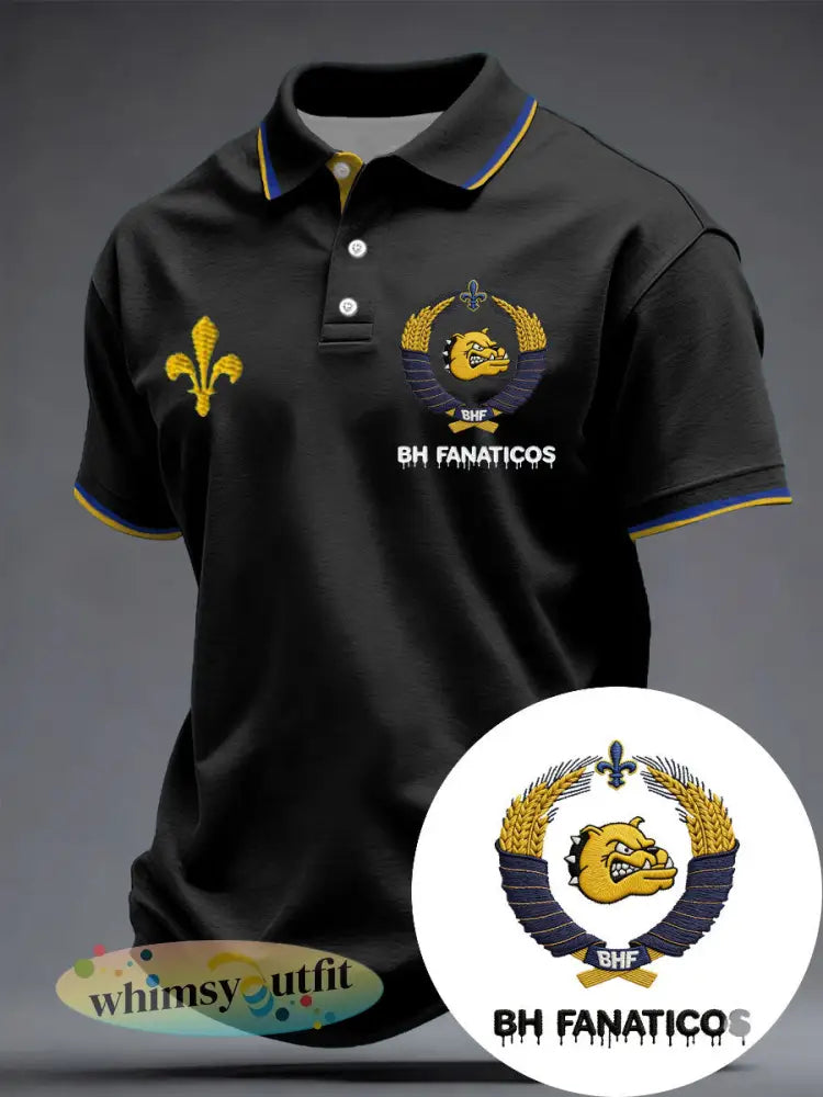 Heren Bosnië voetbal liefhebber ZMAJEVI geprinte casual tops - Zwart / S