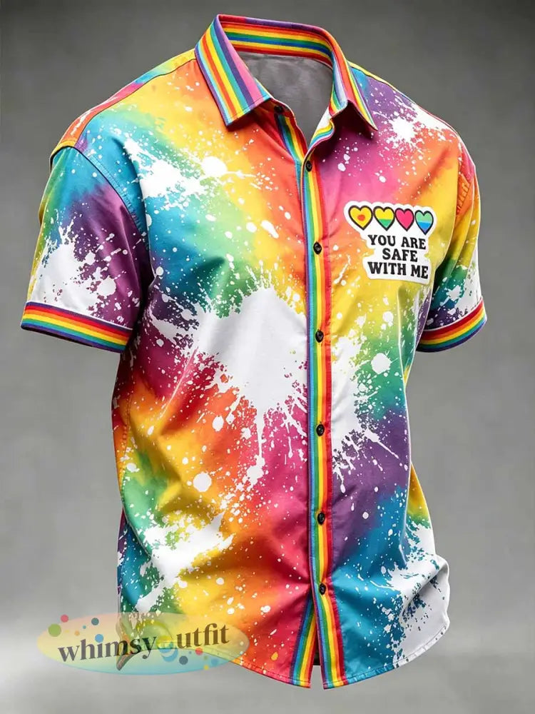 Heren Pride Month Art Print Modeprint Shirt - als foto / S
