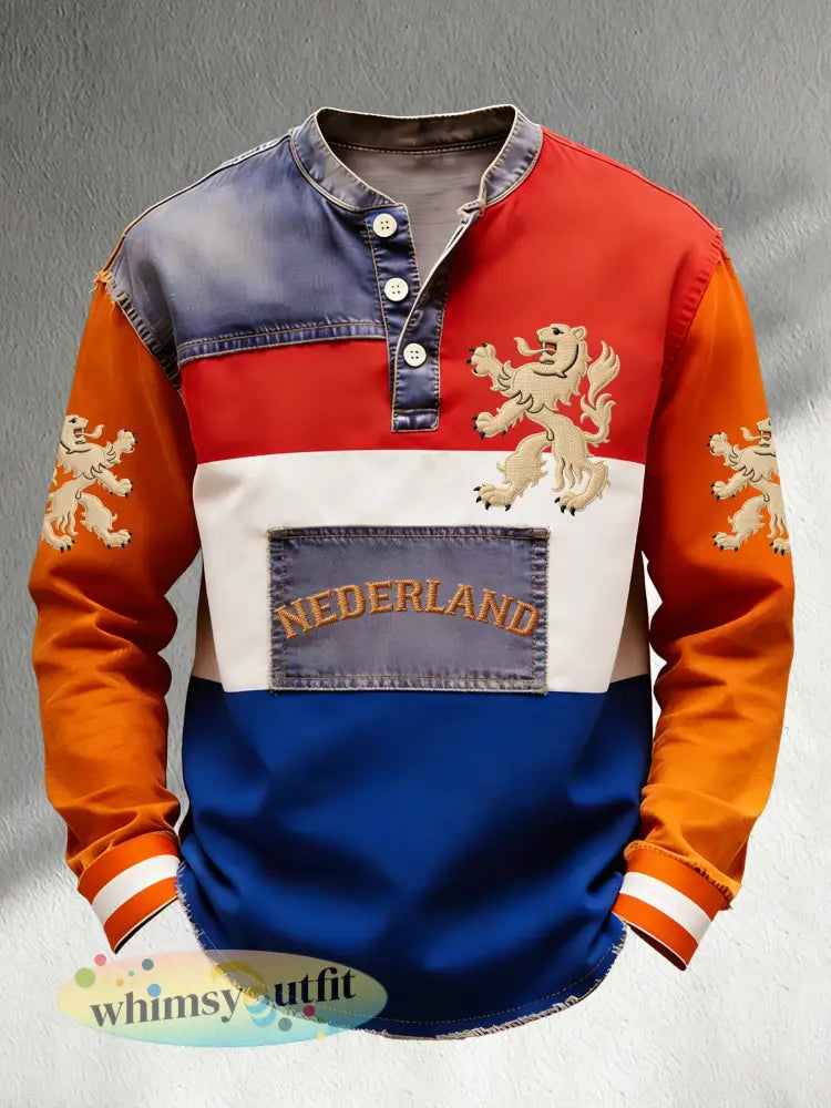 Heren T-shirt met herdenkingsprint voor de Nederlandse Koningsdag - A / S
