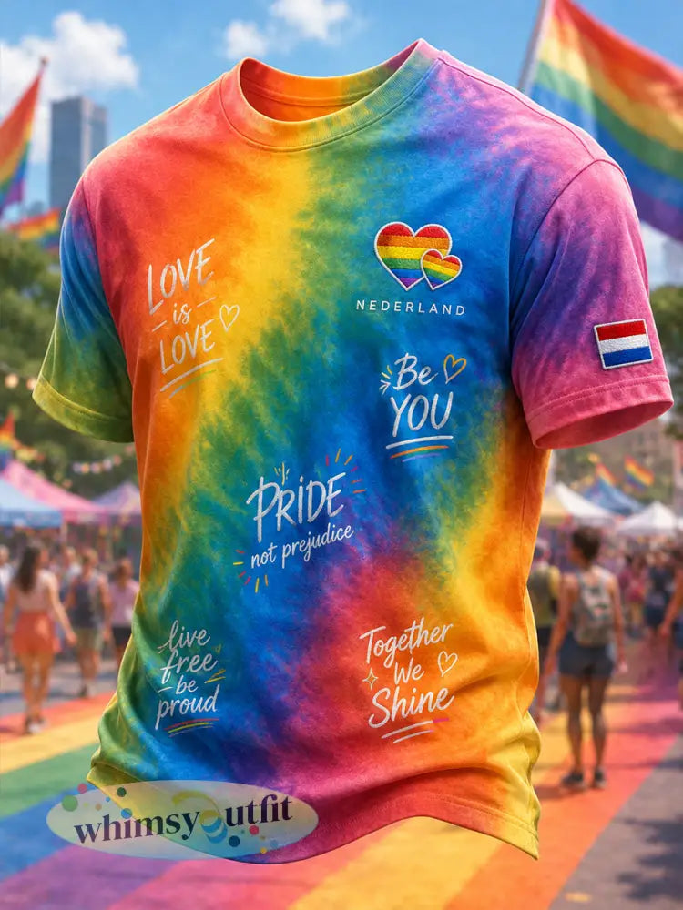 Heren-T-shirt met korte mouwen en print met thema vrijheid voor de LHBT-gemeenschap - A / S