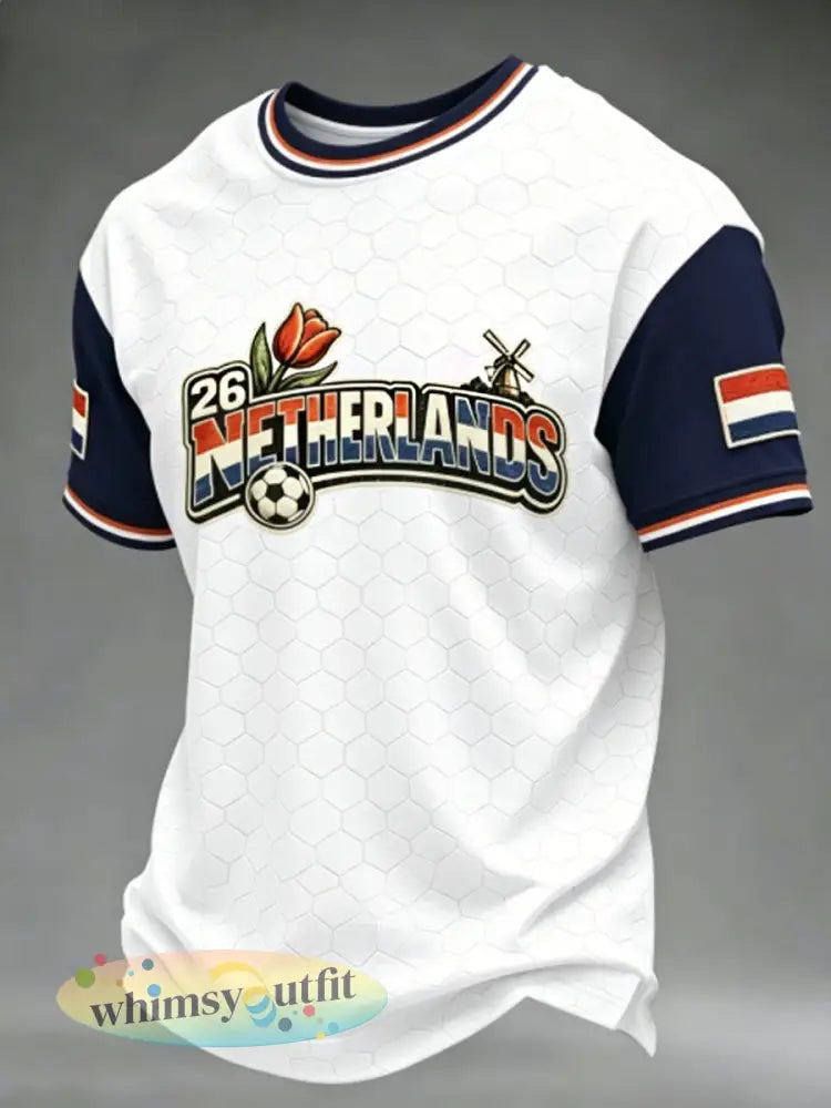 Heren t-shirt met korte mouwen - Wit / S