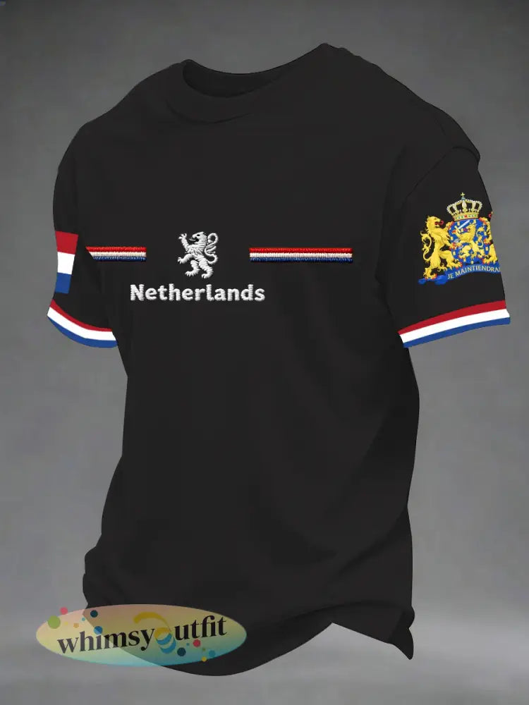 Heren t-shirt met korte mouwen - Zwart / S
