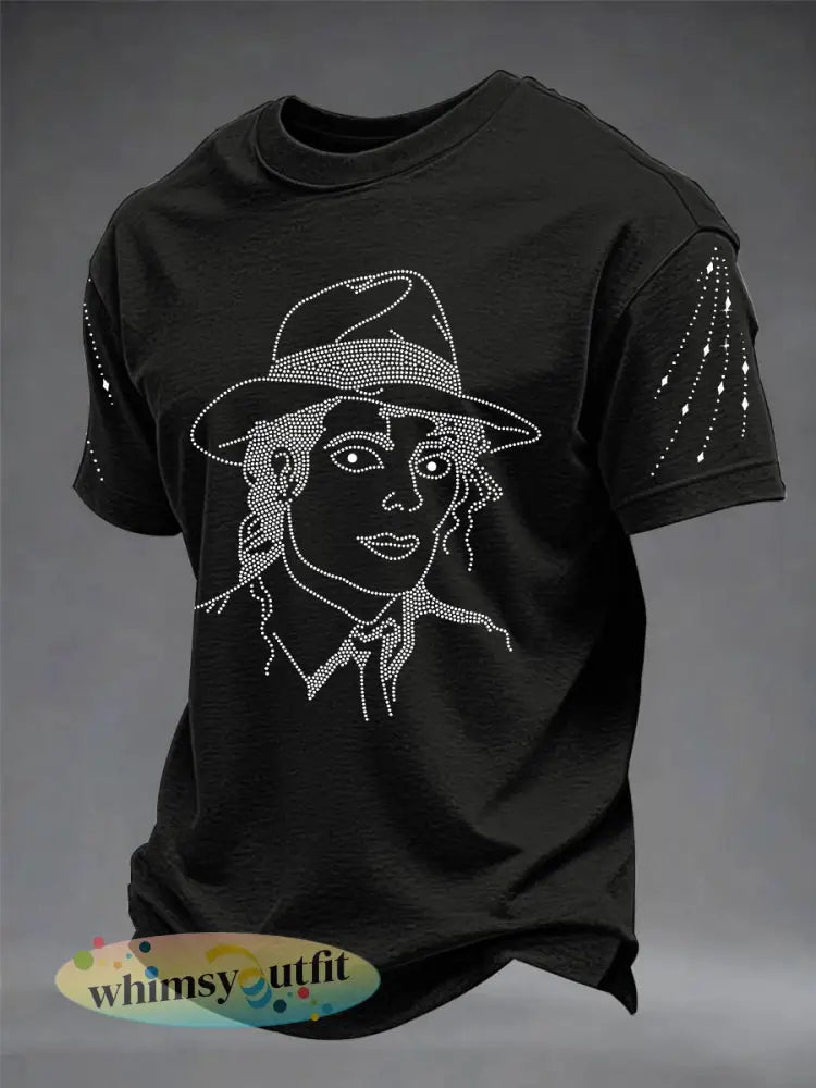 Heren T-shirt met korte mouwen - Zwart / S