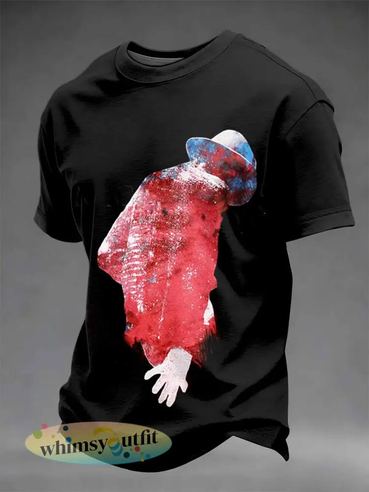 Heren vintage herdenkings-T-shirt met print van de - als foto / S