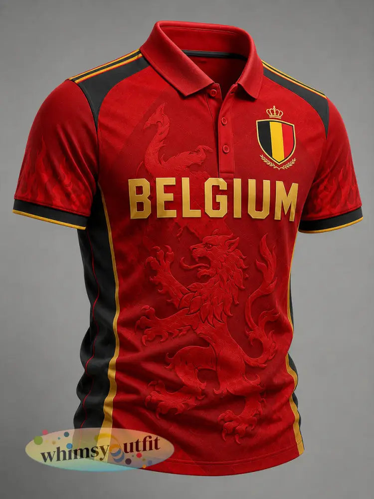 Heren voetshirt van België - Rood / S