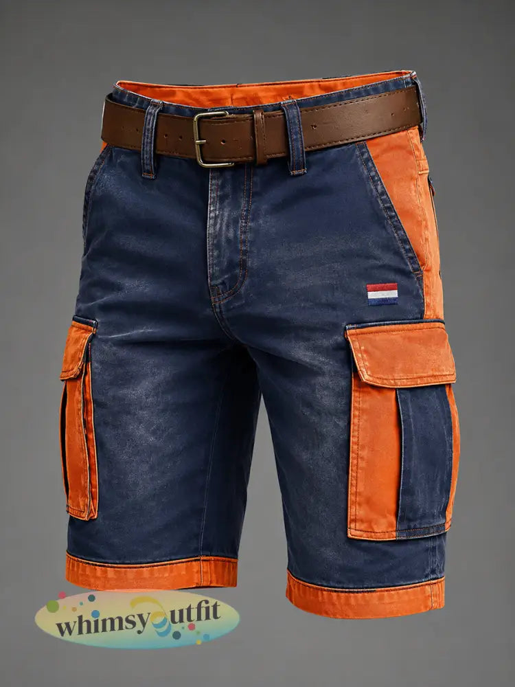 Herenbroek met retro kleurblokken en korte broekspijpen - A / S