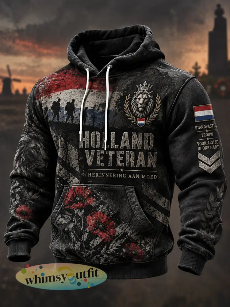 Herenhoodie met grafische print ter herdenking van veteranen - A / S