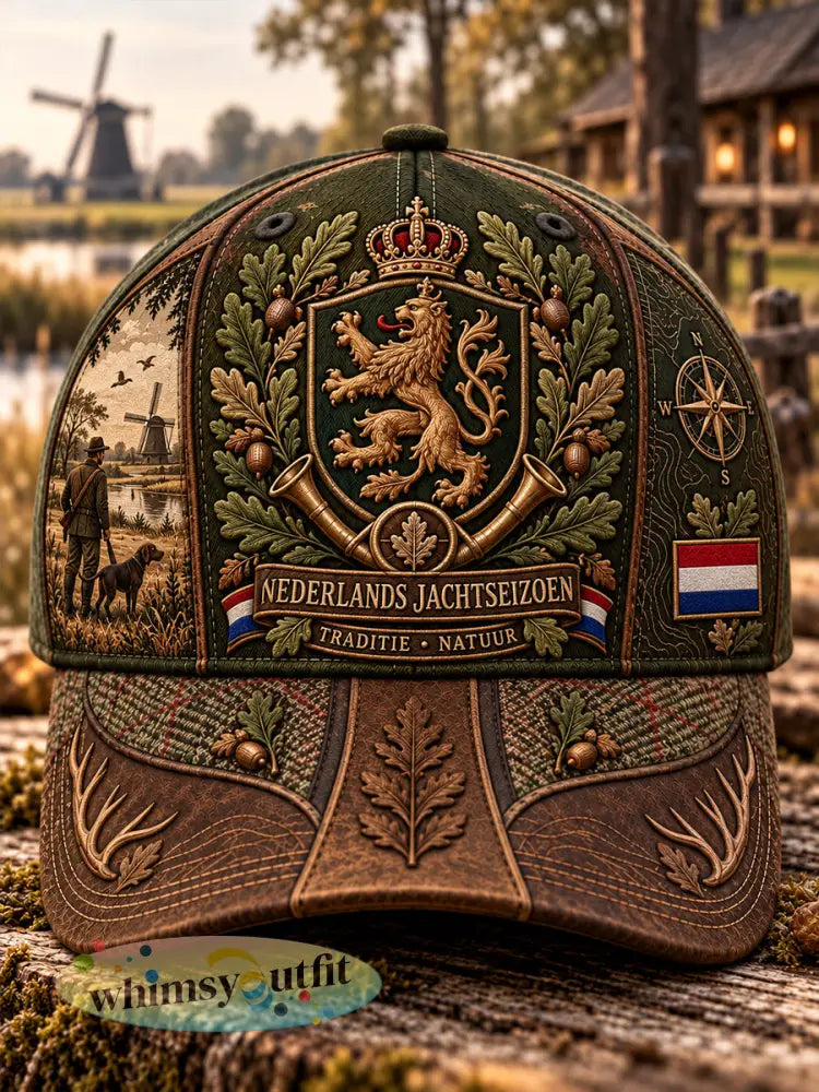 Herenpet met grafische print ter herdenking van het jachtseizoen - A / ÉÉN