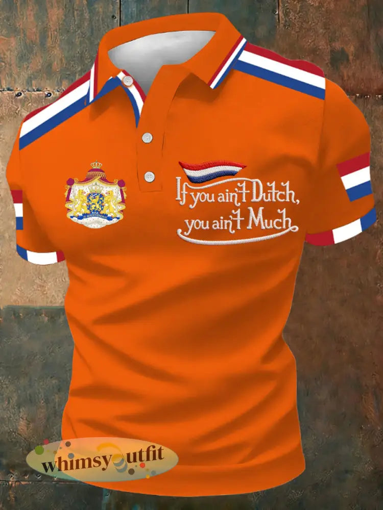 Koningsdag poloshirt voor heren - Sinaasappel / S