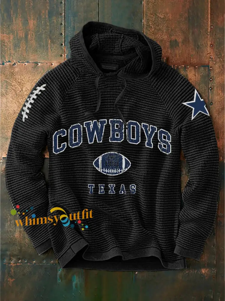 Men’s American football hooded sweatshirt Black / S