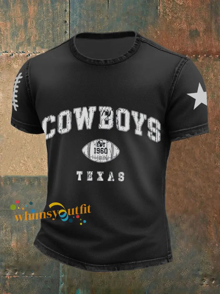 Men’s American Football T Shirt Black / S