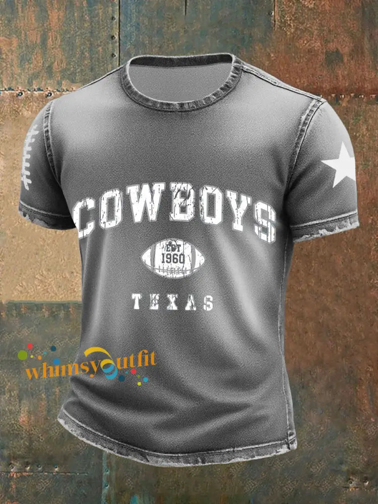Men’s American Football T Shirt Gray / S