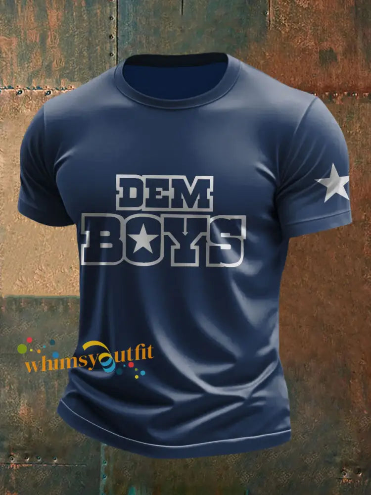 Men’s American Football T Shirt Navy Blue / S