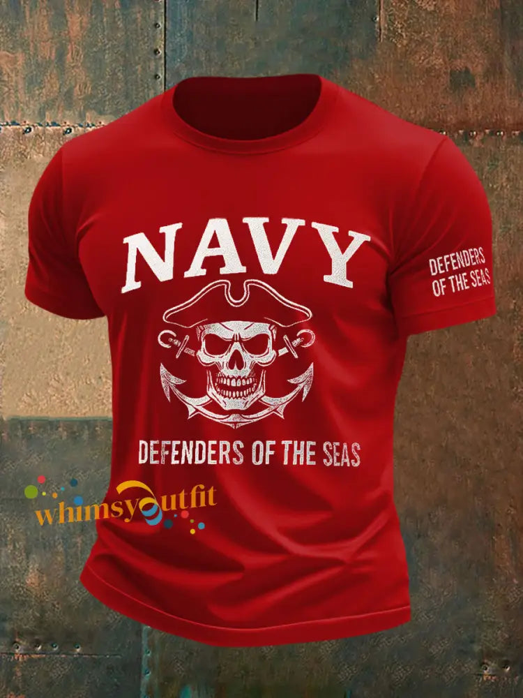 Men’s America’s Navy 250 Printed T-shirt Pure Red / S