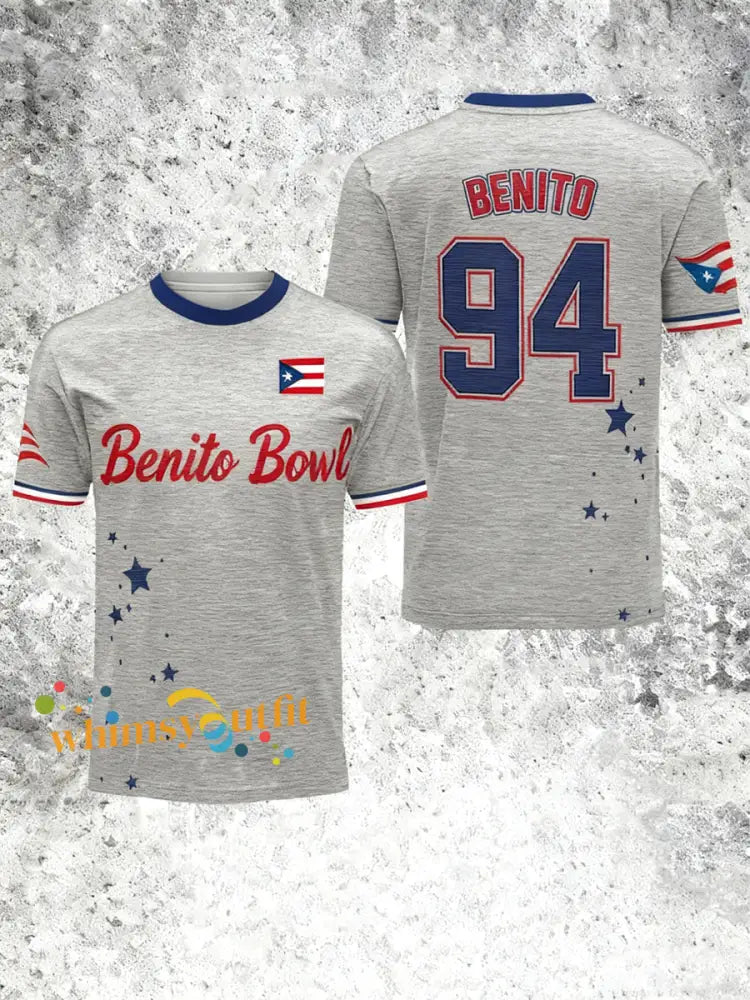 Men’s benito bowl Print short sleeves t-shirt Gray / S