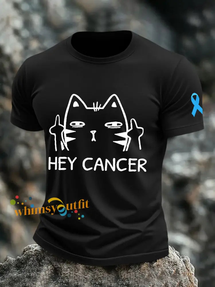 Men’s hey cancer t shirts Black / S