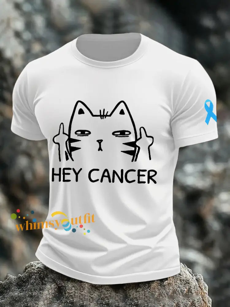 Men’s hey cancer t shirts White / S