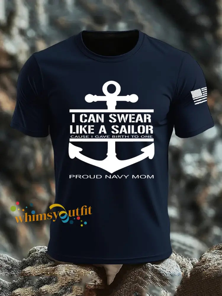 Men’s Navy 250th Anniversary Printed T-shirt As picture / S