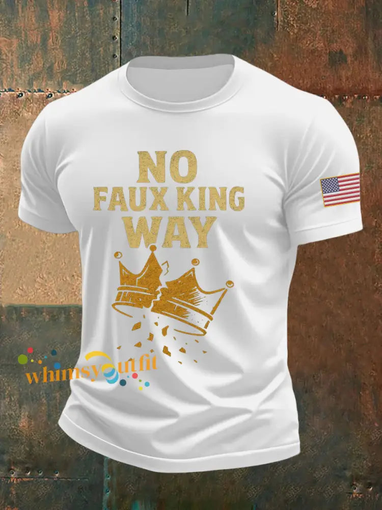 Men’s No Kings Printed T-shirt White / S