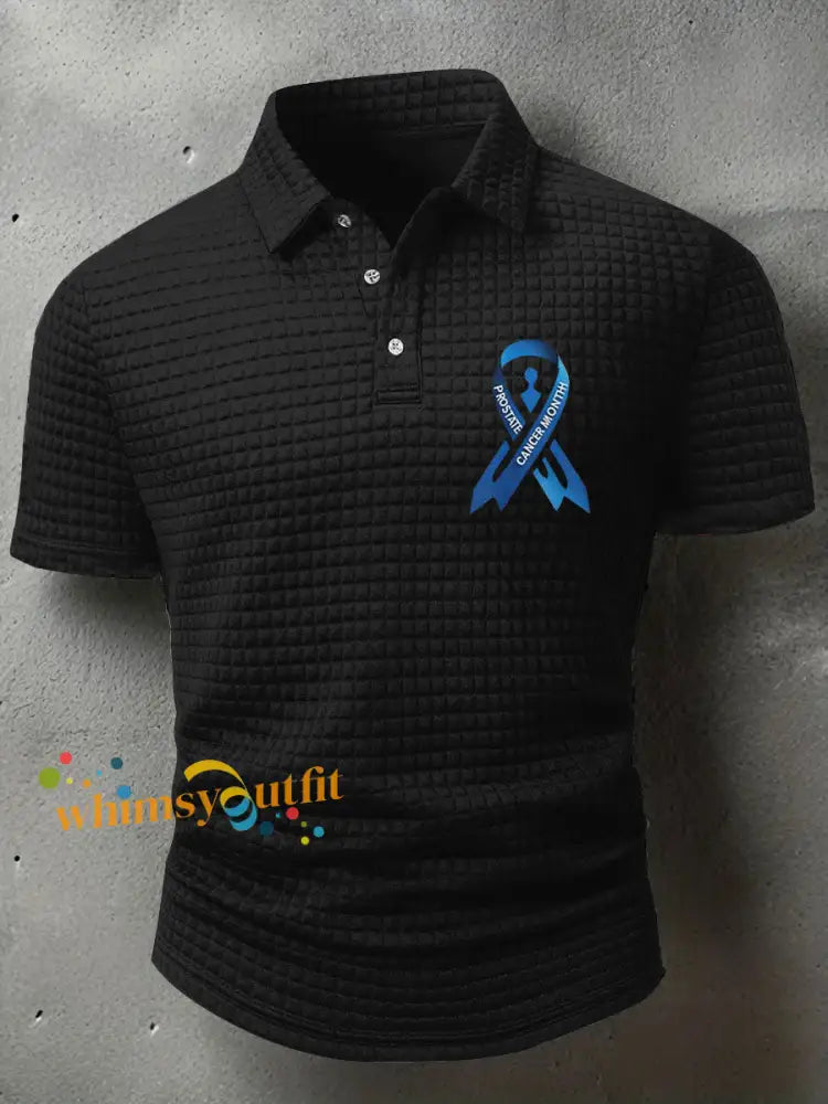 Men’s Prostate Cancer Awareness Print Casual T Shirt Black / S
