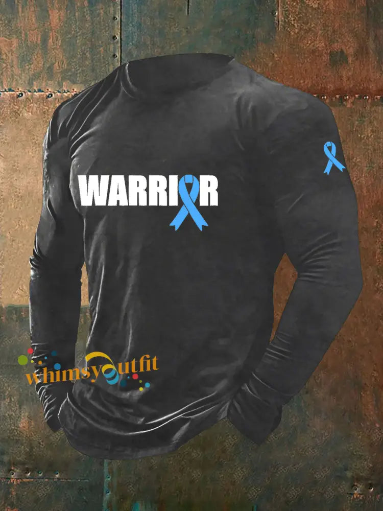 Men’s Prostate Cancer Awareness Print Casual T Shirt Dark Gray / S