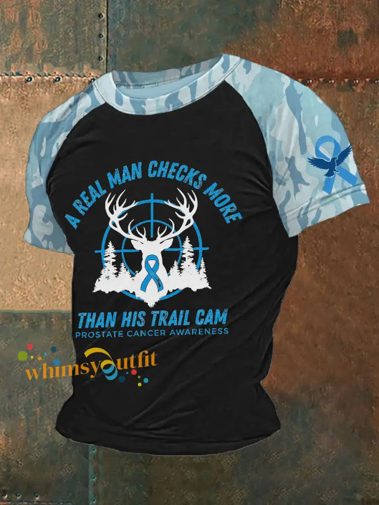Men’s Prostate Cancer Awareness Print T Shirt Black / S