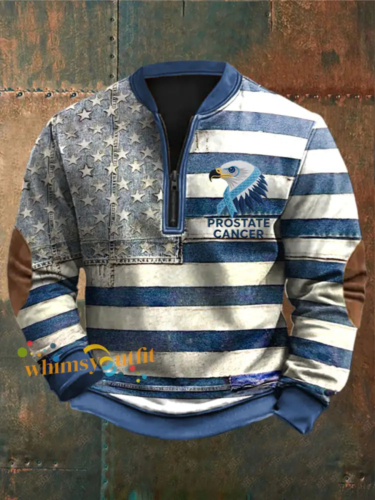 Men’s Prostate Cancer Awareness Sweatshirt Light Blue / S