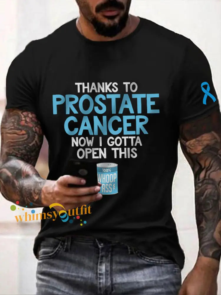 Men’s Prostate Cancer Awareness T Shirt Black / S