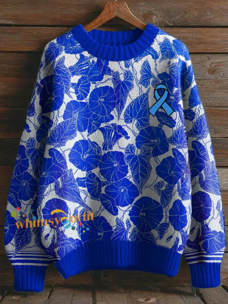Men’s Prostate Cancer Blue Morning Glory Tops Blue / S