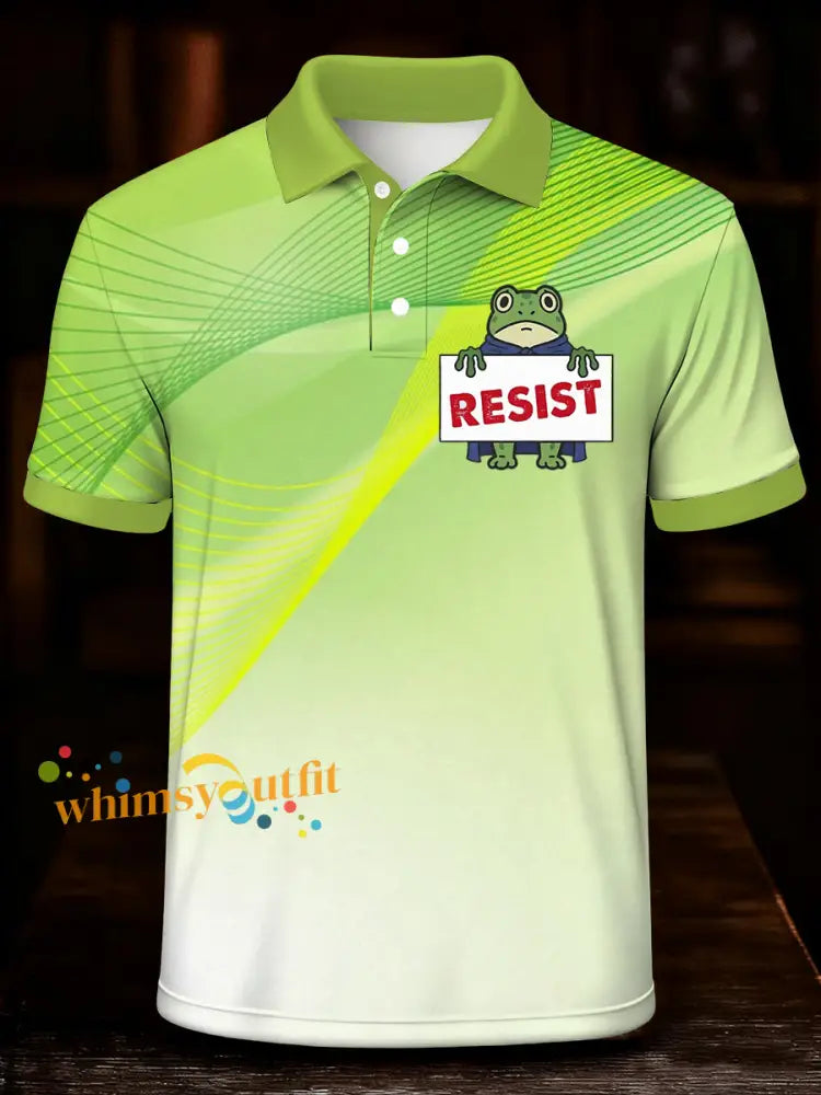 Men’s Resist Frog Printed Shirt As picture / S