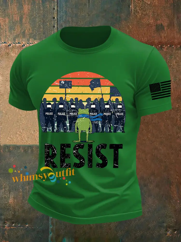 Men’s Resist Frog Short-sleeved T-shirt Green / S