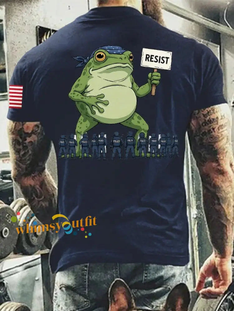 Men’s Resist Portland Frog Cotton Short-Sleeved T-shirt