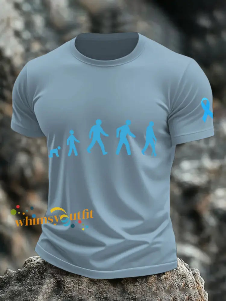 Men’s Victory Over Prostate Cancer T shirts Sky Blue / S
