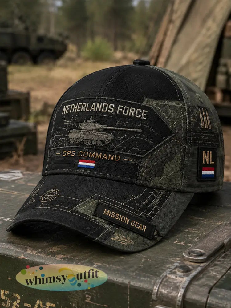 Muts met een camouflageprint in militaire stijl - A / ÉÉN