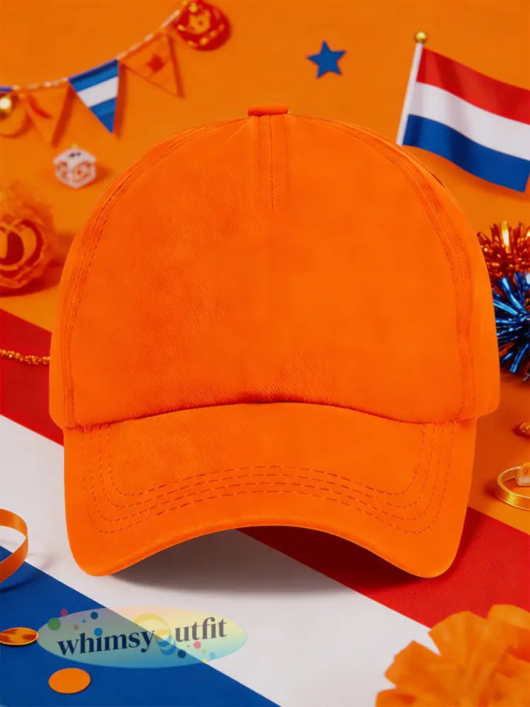 Nederlandse Koningsdag Oranje Casual Hoed - Sinaasappel / 58CM