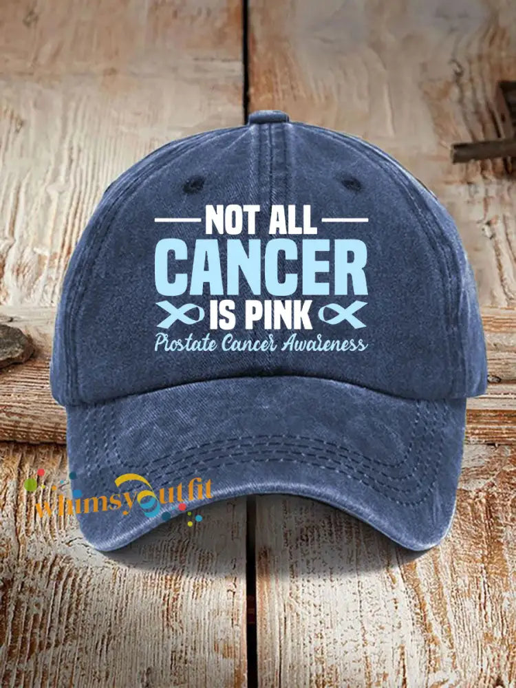 Prostate Cancer Awareness Print Casual Unisex Hat Navy Blue / ONE