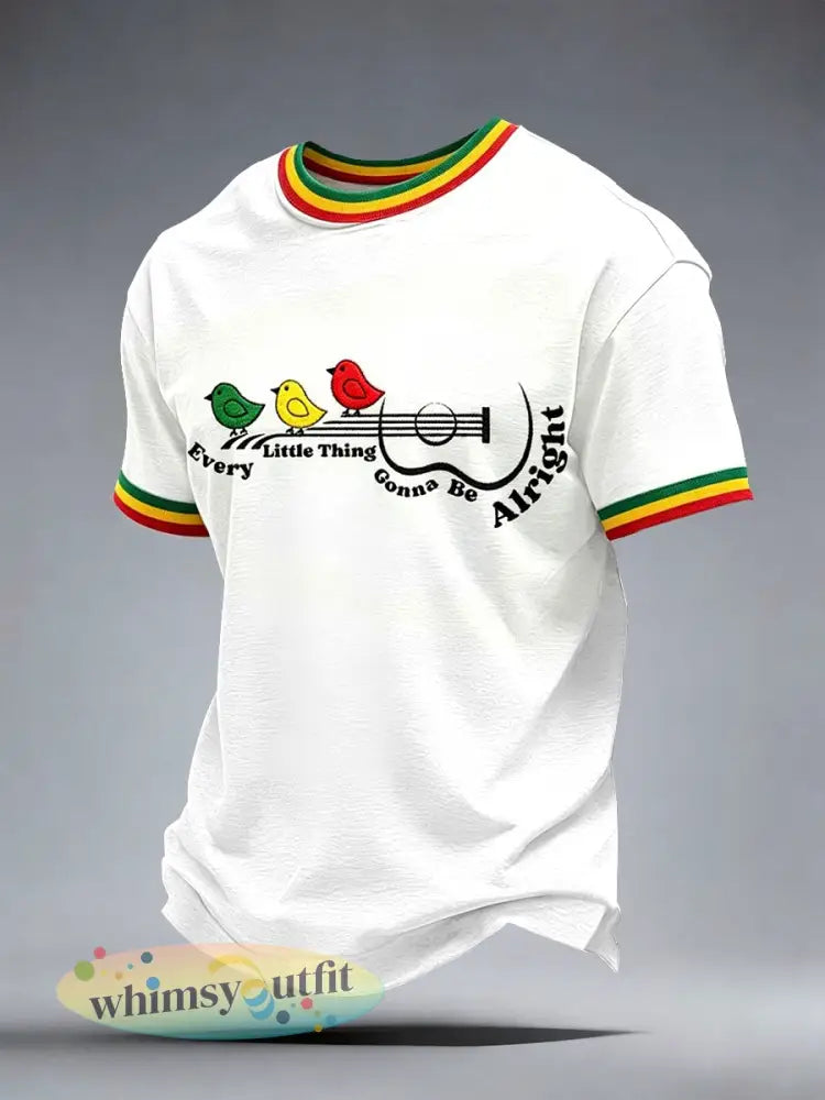 Reggae muziek heren T-shirt - Wit / S