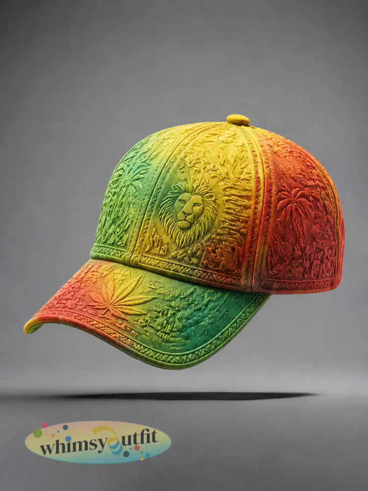 Reggae print casual unisex hoed - als foto / ÉÉN