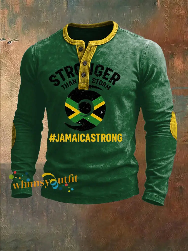 Retro Jamaica Outperforms Hurricane Henley Multicolour / S